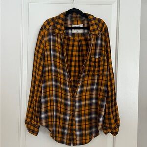 Abercrombie & Fitch plaid soft button down soft flannel shirt size S